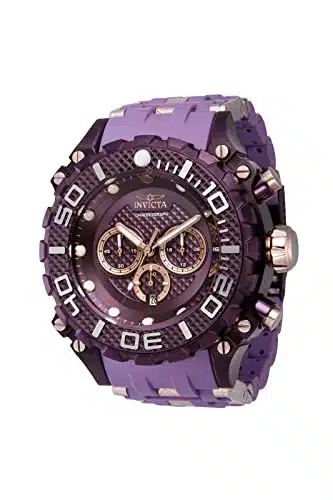 Invicta Men's Sea Spider mm Stainless Steel, Polyurethane Quartz Watch, Rose Gold (Model )