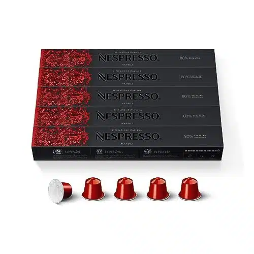 Nespresso Capsules OriginalLine, Ispirazione Napoli, Dark Roast Coffee Pods, Count Espresso Coffee Pods