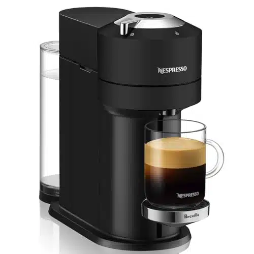 Nespresso Vertuo Next Deluxe Coffee and Espresso Machine by Breville, Matte Black Chrome, Small