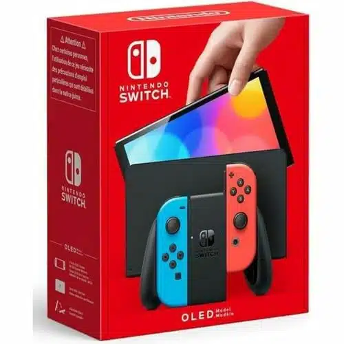 Nintendo Switch  OLED Model w Neon Red & Neon Blue Joy Con