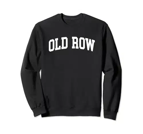 Old Row University White Text Sweatshirt