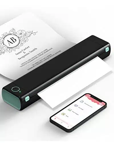 Phomemo Portable Printers Wireless for Travel,F Portable Thermal Bluetooth Printer Support X  Letter, Inkless Mobile Compact Printer, Compatible with Android and iOS Phone & L