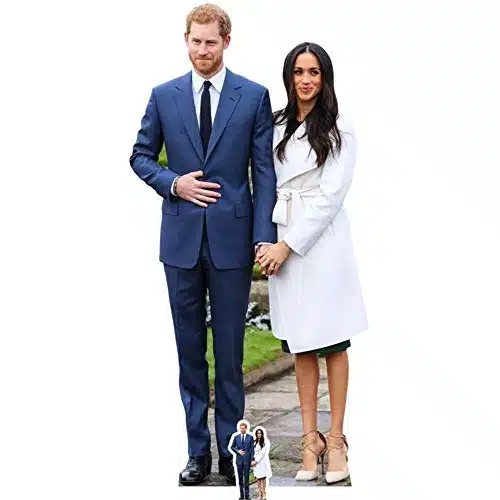 Prince Harry and Meghan Markle Life Size Cardboard Cutout Standup SC