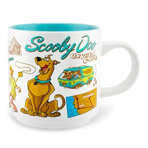 Silver Buffalo Scooby Doo and the Gang Crystal Cove Ceramic Mug  Coffee Cup For Tea, Espresso, Cocoa  Holds Ounces