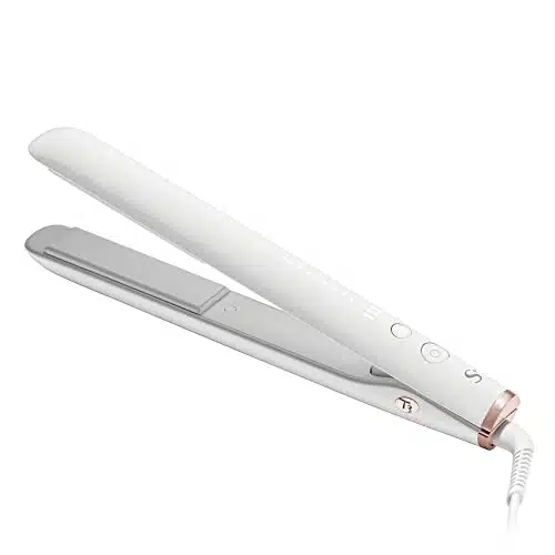 TSinglePass StyleMax Professional Ceramic Flat Iron with Custom Heat Automation, Heat Settings, Longer Ceramic Plates, For Straightening, Waving, Curling & Styling