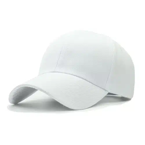 Utmost Structured Baseball Cap with Adjustable Closure   Performance Hat for Outdoor Activities and Custom Embroidery (pc White)