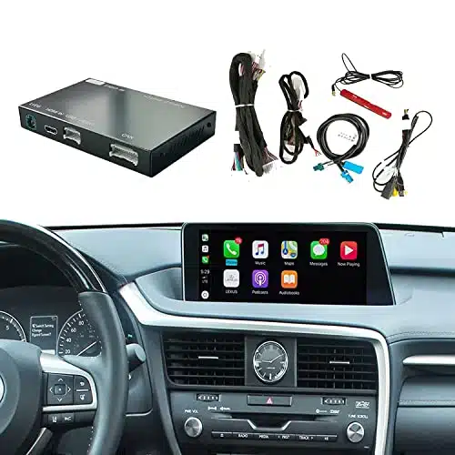 Wireless Carplay Retrofit Kit Decoder for Lexus RX NX ES UX LS LX RC LC GS is Series Year, Support Android Auto, Mirror Link, Backup Camera, YouTube, Original Car Function