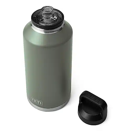 YETI Rambler oz Bottle, Vacuum Insulated, Stainless Steel with Chug Cap, Camp Green