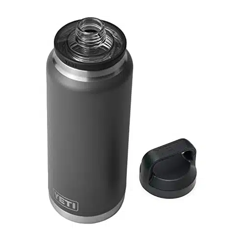 YETI Rambler oz Bottle, Vacuum Insulated, Stainless Steel with Chug Cap, Charcoal