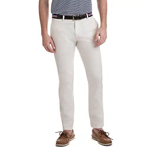 vineyard vines Men's Breaker Pants, Stone,