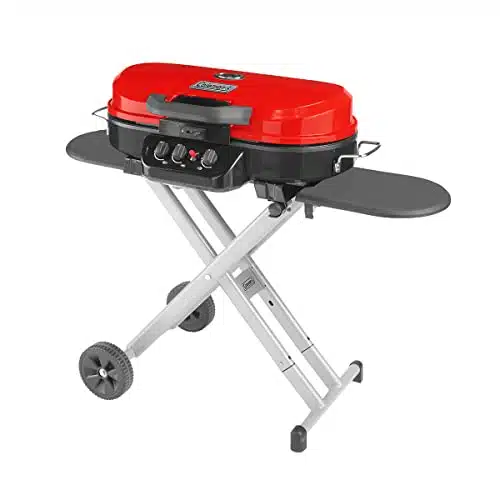 Coleman Roadtrip Portable Stand Up Propane Grill, Gas Grill with Adjustable Burners & Instastart Push Button Ignition; Great for Camping, Tailgating, BBQ, Parties, Backyard, P