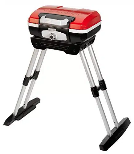 Cuisinart CGG Petit Gourmet Portable Gas Grill with VersaStand, Red