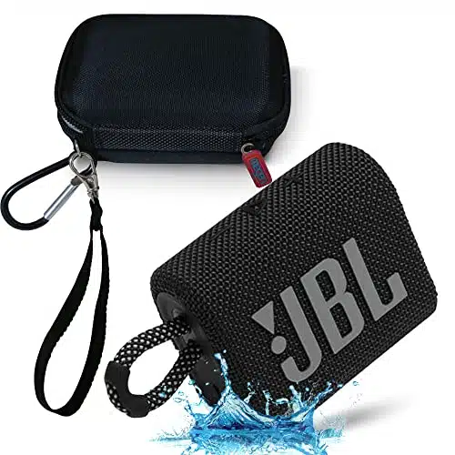 JBL GO aterproof Ultra Portable Bluetooth Speaker Bundle with Megen Hardshell Case (Black)