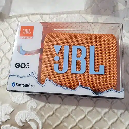 JBL Go Portable Speaker with Bluetooth, Built in Battery, Waterproof and Dustproof Feature   Orange