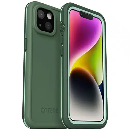 OtterBox FRE Series Waterproof Case with MagSafe (Designed by LifeProof) for iPhone   Non Retail Packaging (Dauntless Green, iPhone )