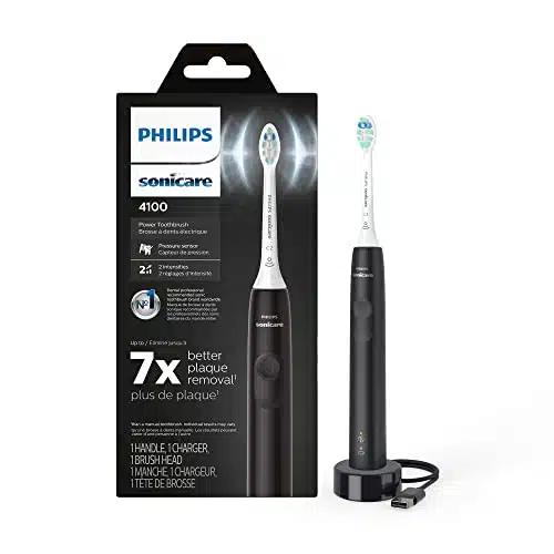 Philips Sonicare Power Toothbrush, Rechargeable Electric Toothbrush with Pressure Sensor, Black