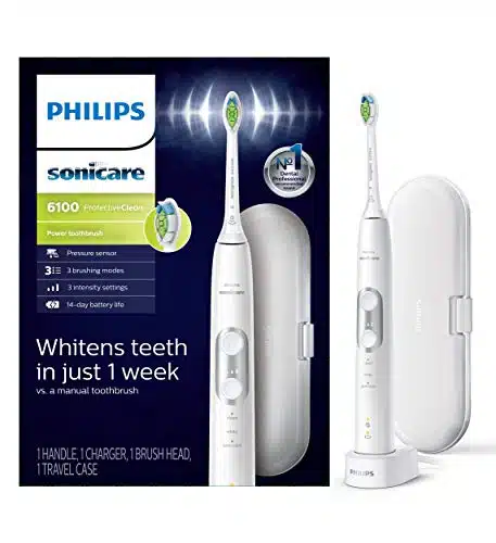 Philips Sonicare ProtectiveClean Rechargeable Electric Power Toothbrush, White, HX