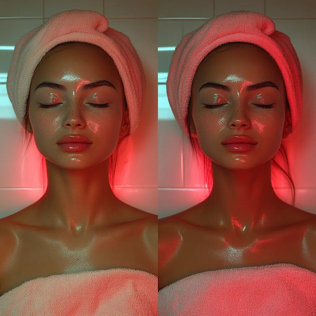 red light therapy before and after