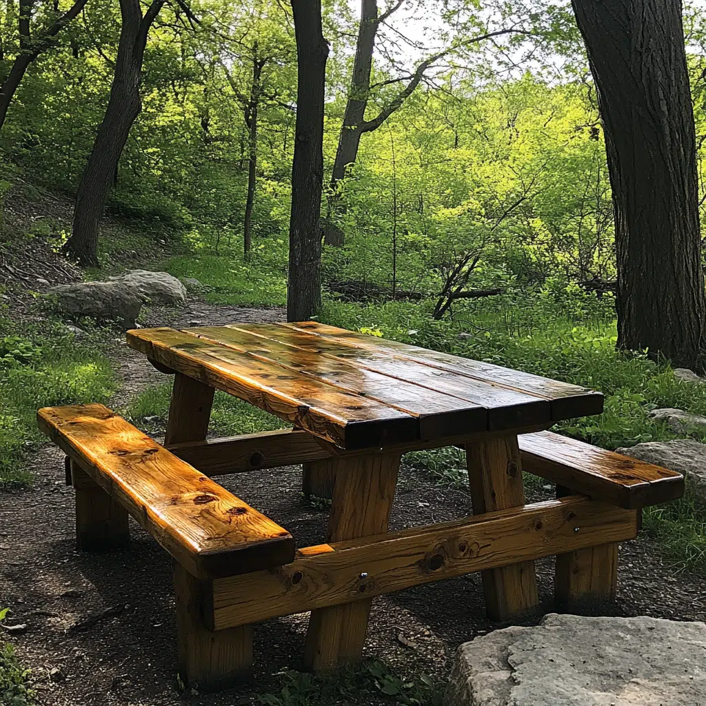 picnic tables